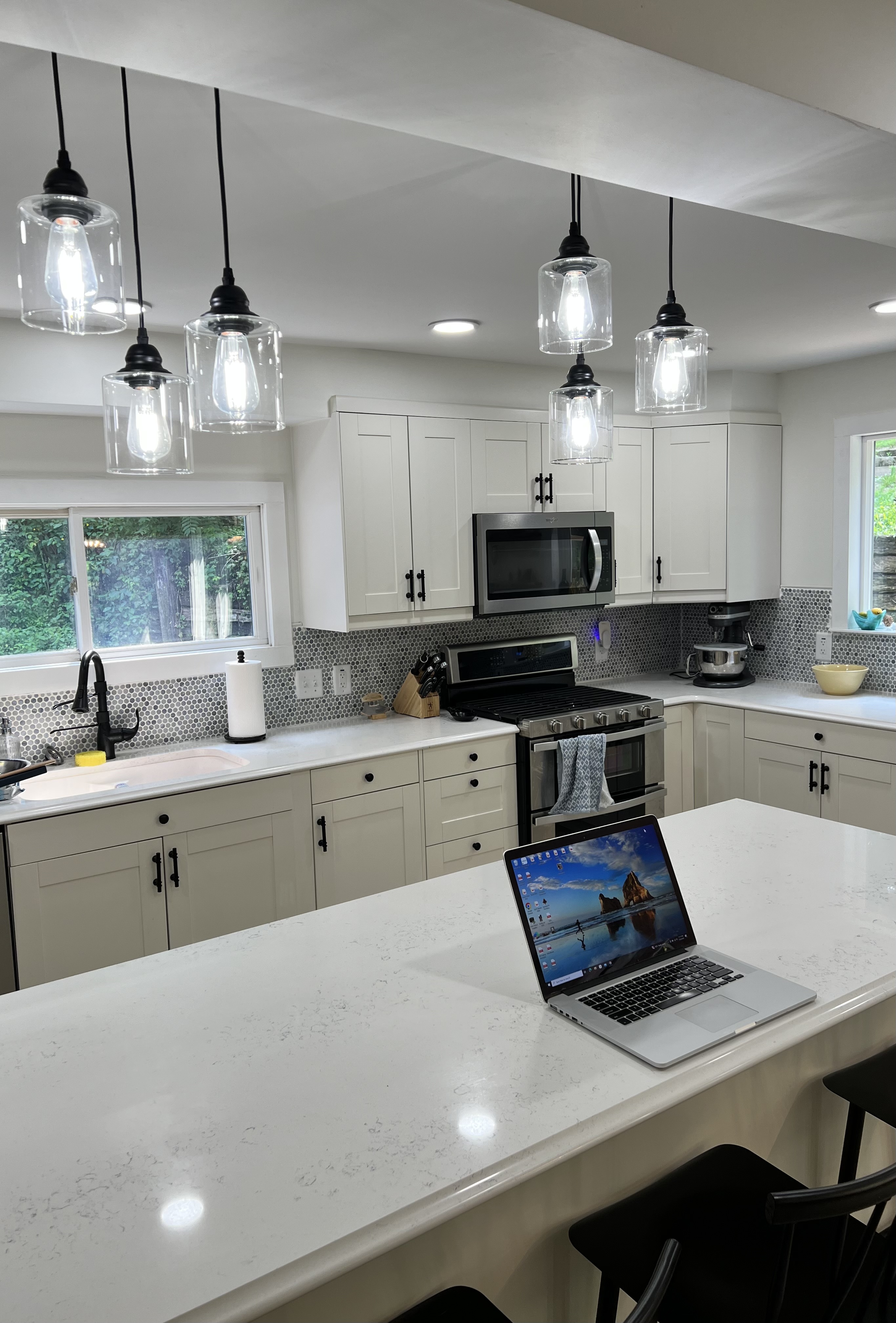 Light-Filled Kitchen with Quartz Countertops